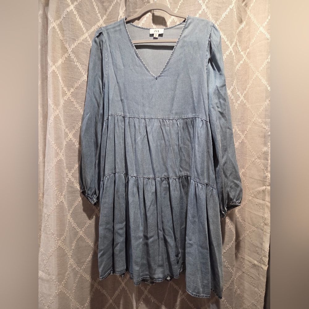 ZiA Light Blue V-Neck Top